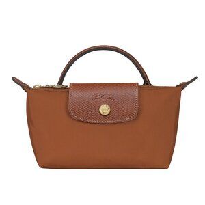 LONGCHAMP LE PLIAGE ORIGINAL POUCH WITH HANDLE COGNAC - BNWT!